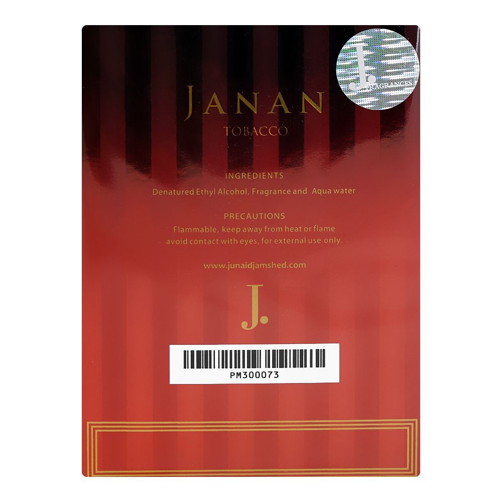 J. Janan Tobacco Perfume, Eau de Parfum, 100ml | Nationwide | Fragrance For Men