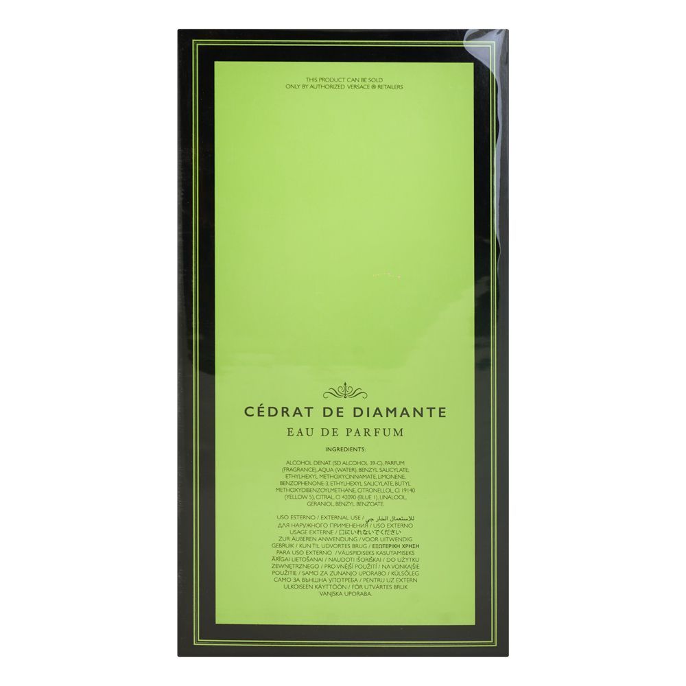 Versace Atelier Cedrat De Diamante Perfume, Eau de Parfum, 100ml | Italy | Fragrance For Men & Women