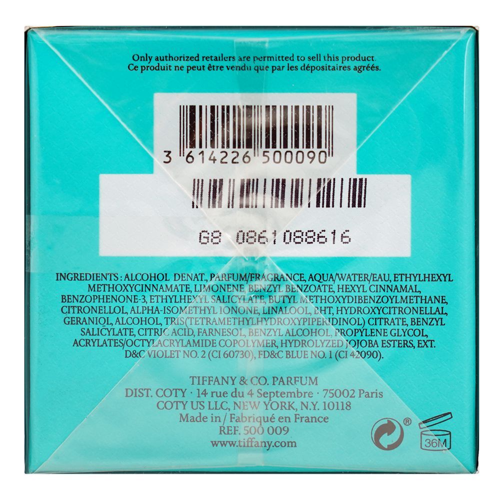 Tiffany & Co Limited Edition Perfume, Eau de Parfum, 50ml | France | Fragrance For Women