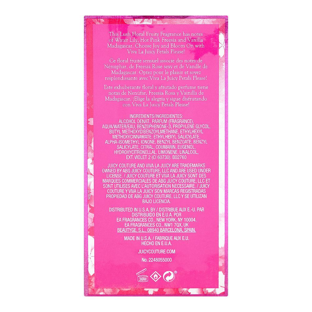 Juicy Couture Viva La Juicy Petals Please, Eau De Parfum, 100ml | United States | Fragrance For Women