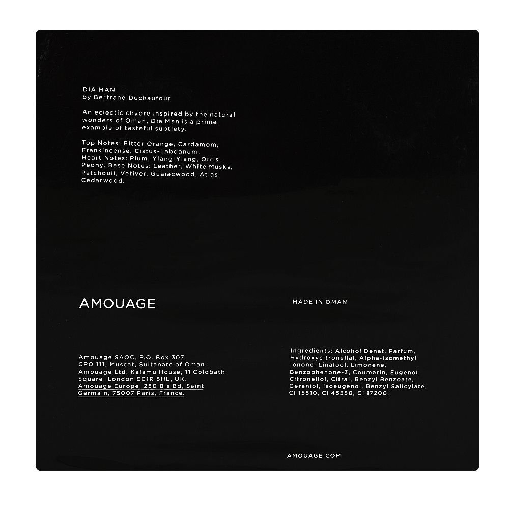 Amouage Dia Man, Eau De Parfum, 100ml | Oman | Fragrance For Men