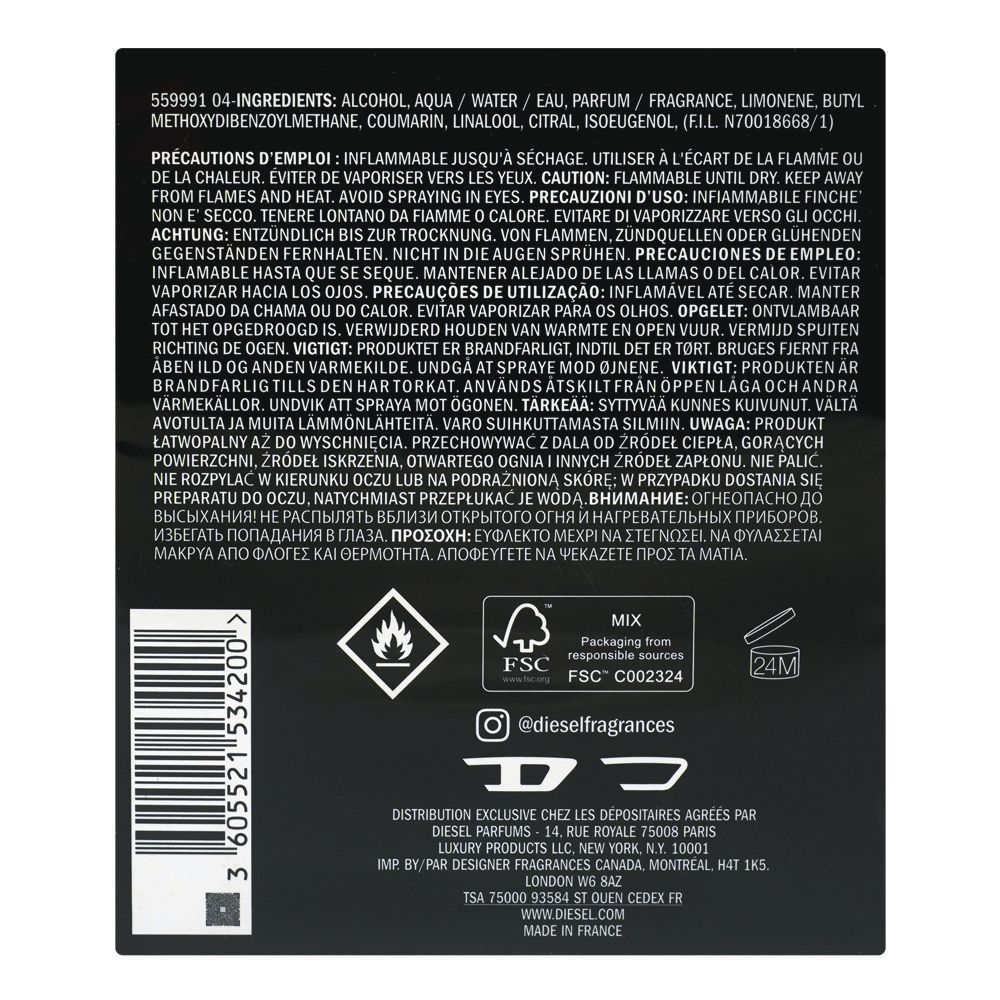 Diesel Only The Brave Tattoo, Eau de Toilette, 125ml | France | Fragrance For Men