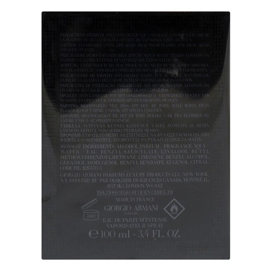 Giorgio Armani Prive Sable Nuit Intense, Eau de Parfum, 100ml | France | Fragrance For Men & Women