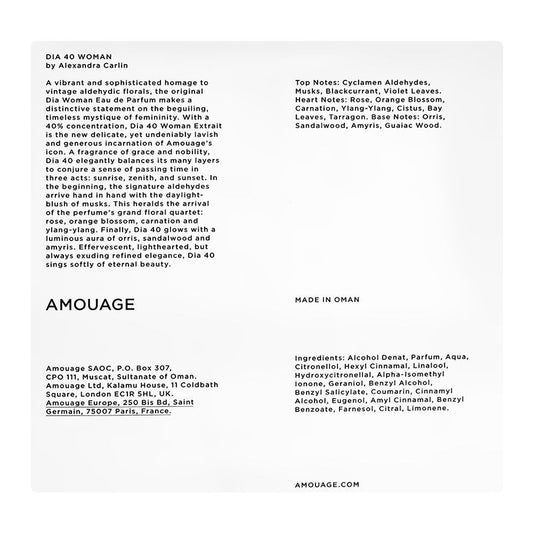 Amouage Dia 40 Woman, Eau De Parfum, 100ml | Oman | Fragrance For Women