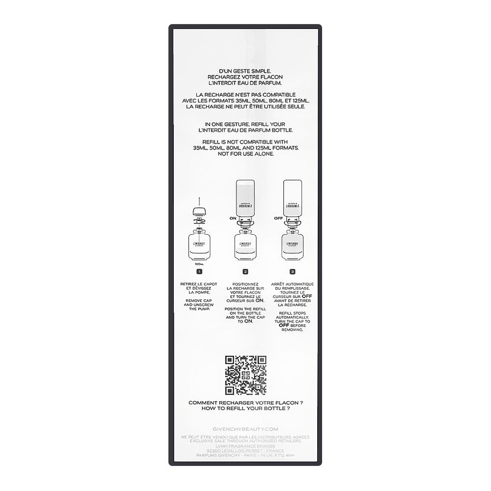 Givenchy L'Interdit Refill, Eau De Parfum, 150ml | France | Fragrance For Women