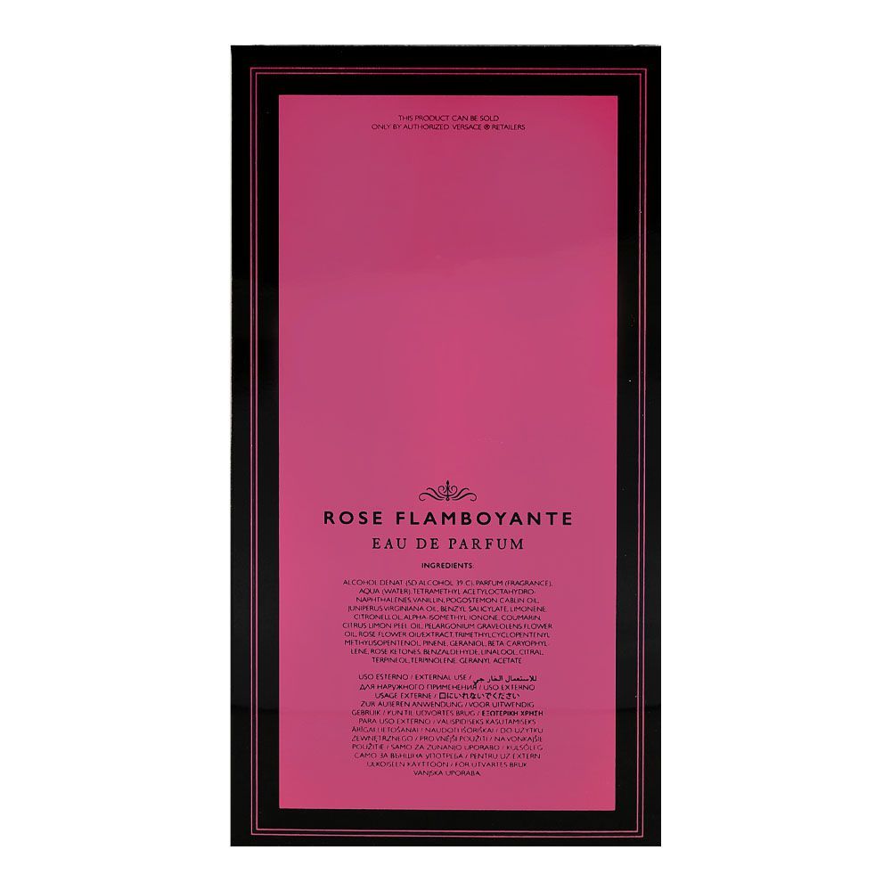 Versace Atelier Rose Flamboyante, Eau De Parfum, 100ml | Italy | Fragrance For Men & Women