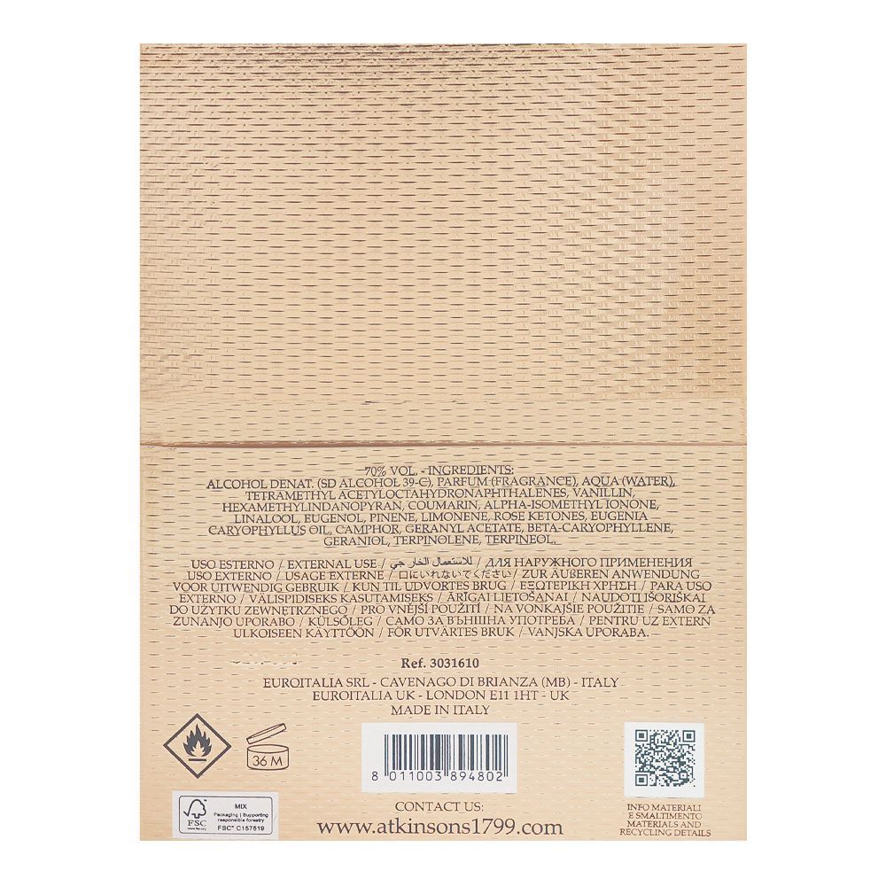 Atkinsons Shine Despite Everything Parfum Intense, 100ml | Italy | Fragrance For Men & Women