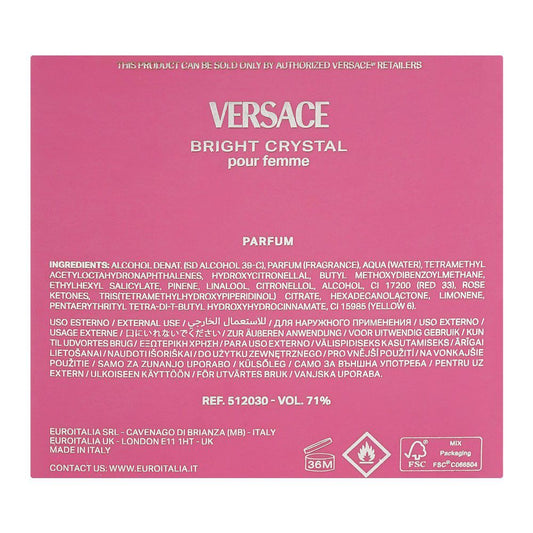 Versace Bright Crystal Pour Femme Parfum, 50ml | Italy | Fragrance For Women
