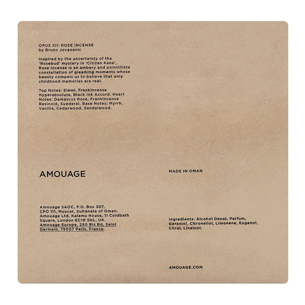 Amouage Opus XII Rose Incense, Eau De Parfum, 100ml | Oman | Fragrance For Women