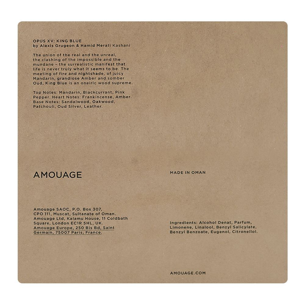 Amouage Opus XV King Blue, Eau De Parfum, 100ml | Oman | Fragrance For Men & Women