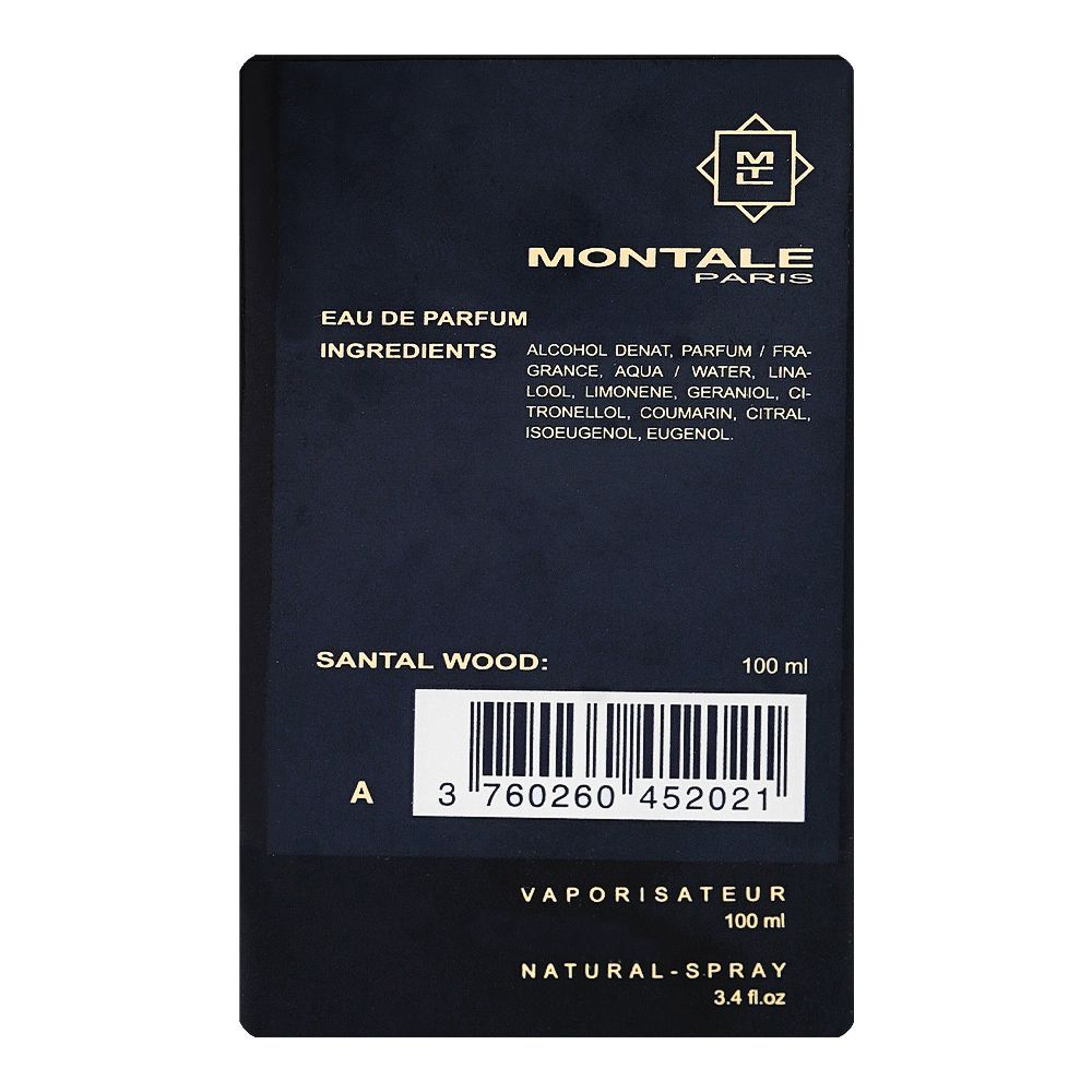 Montale Santal Wood, Eau De Parfum, 100ml | France | Fragrance For Men & Women