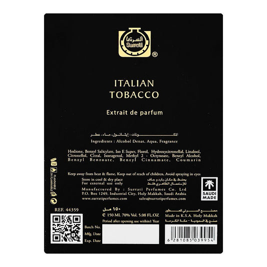 Surrati Italian Tobacco, Extrait De Parfum, 150ml | United Arab Emirates | Fragrance For Men & Women