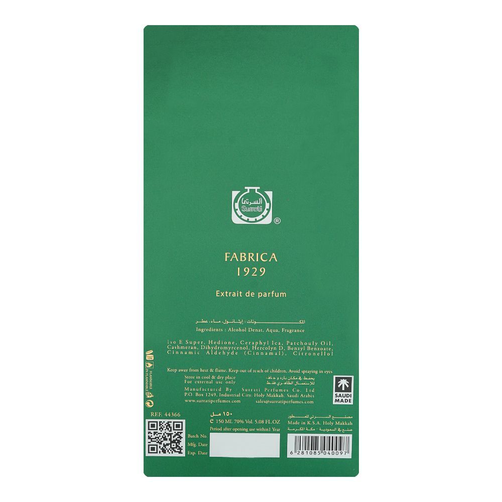 Surrati Fabrica 1929, Extrait De Parfum, 150ml | United Arab Emirates | Fragrance For Men & Women