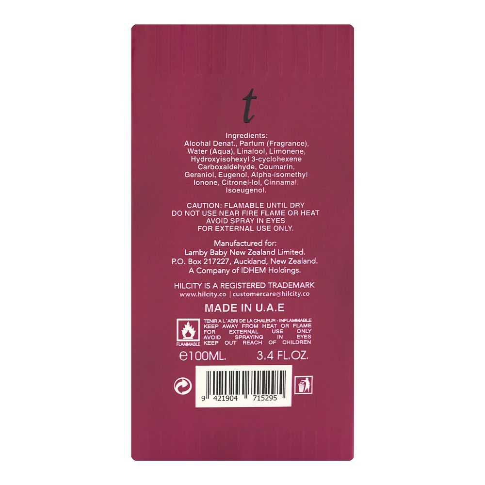 Hil City T Rose Eau De Parfum, 100ml | United Arab Emirates | Fragrance For Women