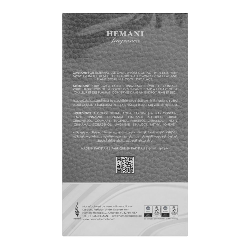 Hemani Jaf Shav Laceda, Eau De Parfum, 100ml | United States | Fragrance For Men