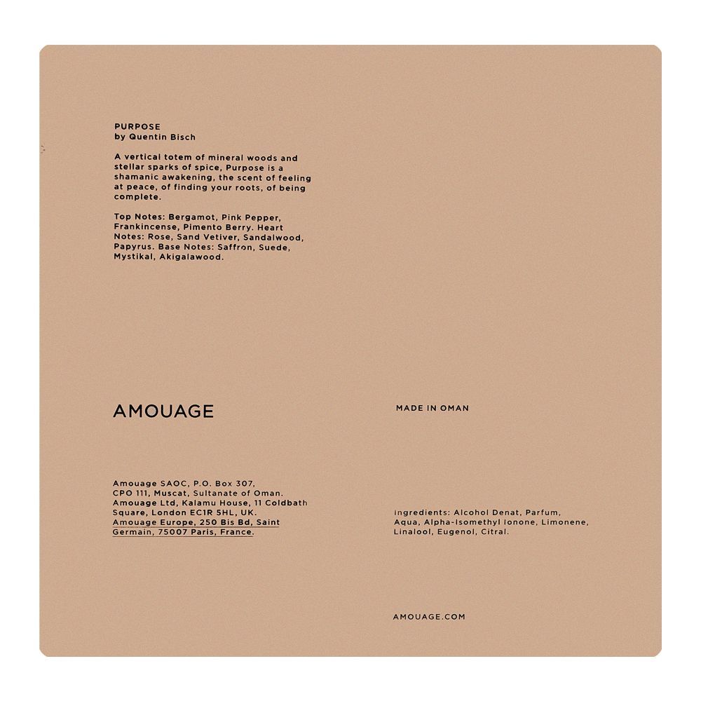 Amouage Purpose, Eau De Parfum, 100ml | Oman | Fragrance For Men & Women