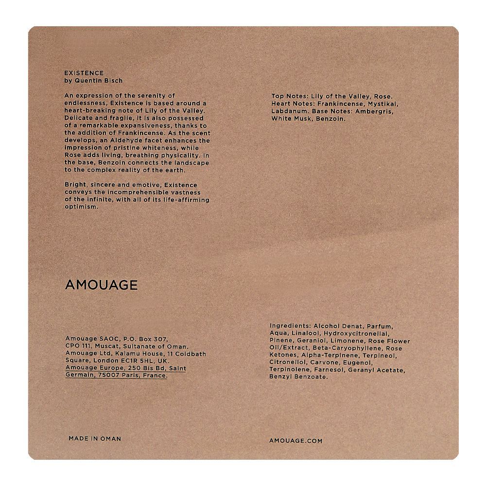 Amouage Existence, Eau De Parfum, 100ml | Oman | Fragrance For Men & Women
