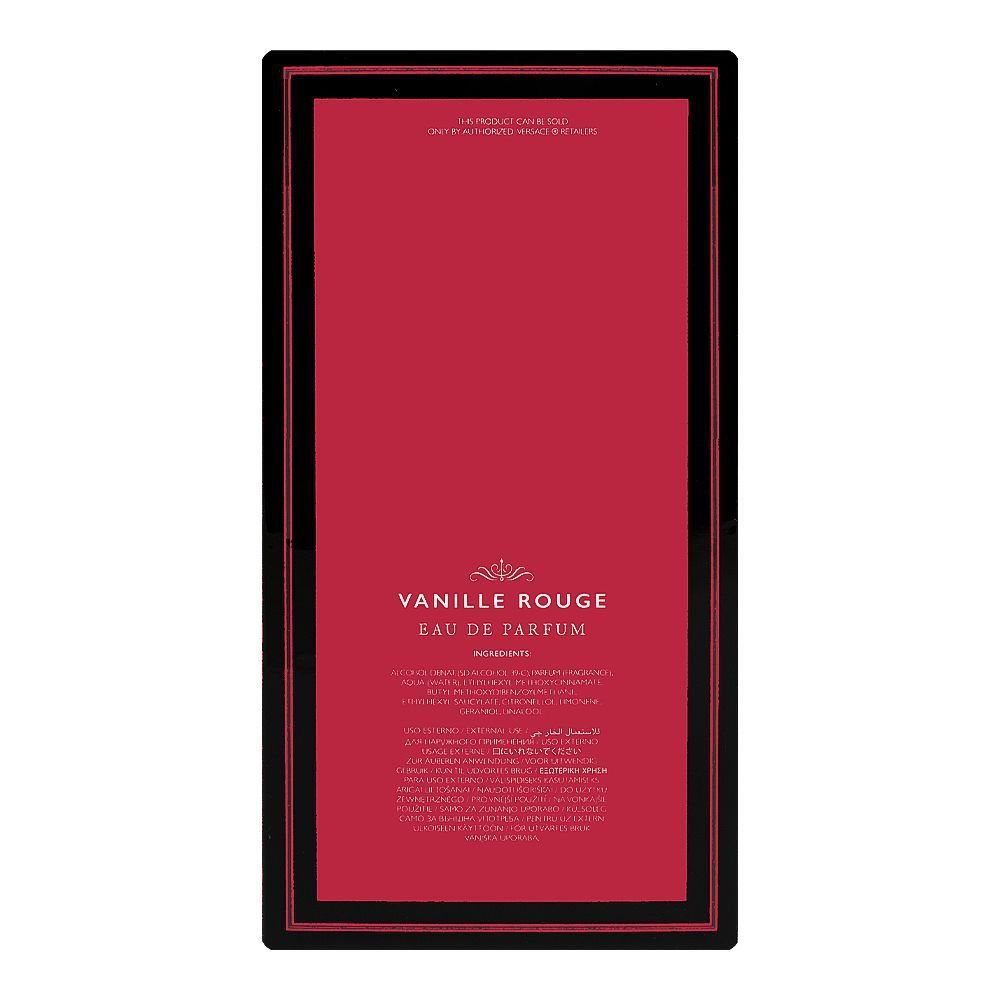 Versace Atelier Vanille Rouge, Eau De Parfum, 100ml | Italy | Fragrance For Men & Women