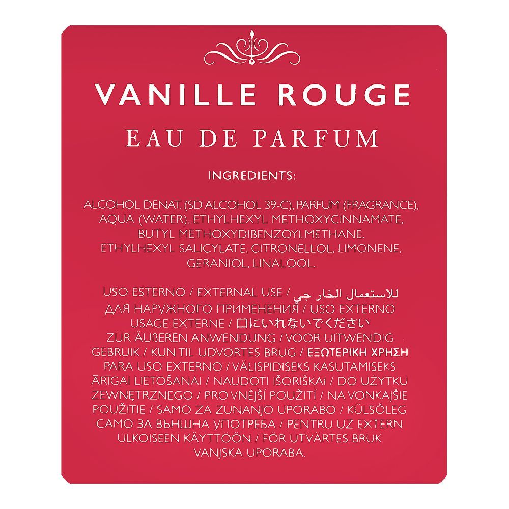 Versace Atelier Vanille Rouge, Eau De Parfum, 100ml | Italy | Fragrance For Men & Women