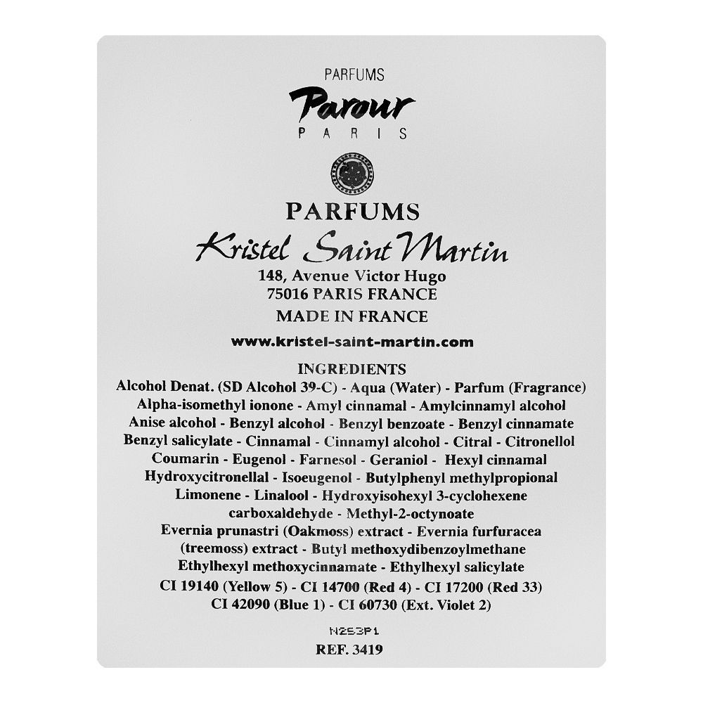 Kristel Saint Martin Parfum D'Or Elixir Pink, 100ml | France | Fragrance For Women