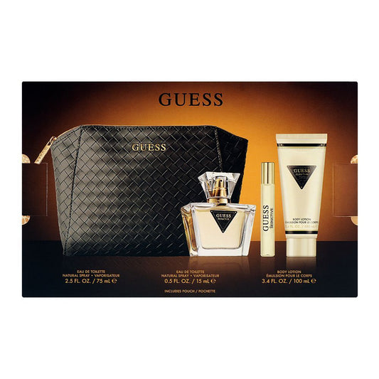 Guess Seductive Women Set, Eau De Toilette 75ml + Eau De Toilette 15ml + Body Lotion 100ml + Pouch | United States | Fragrance For Women