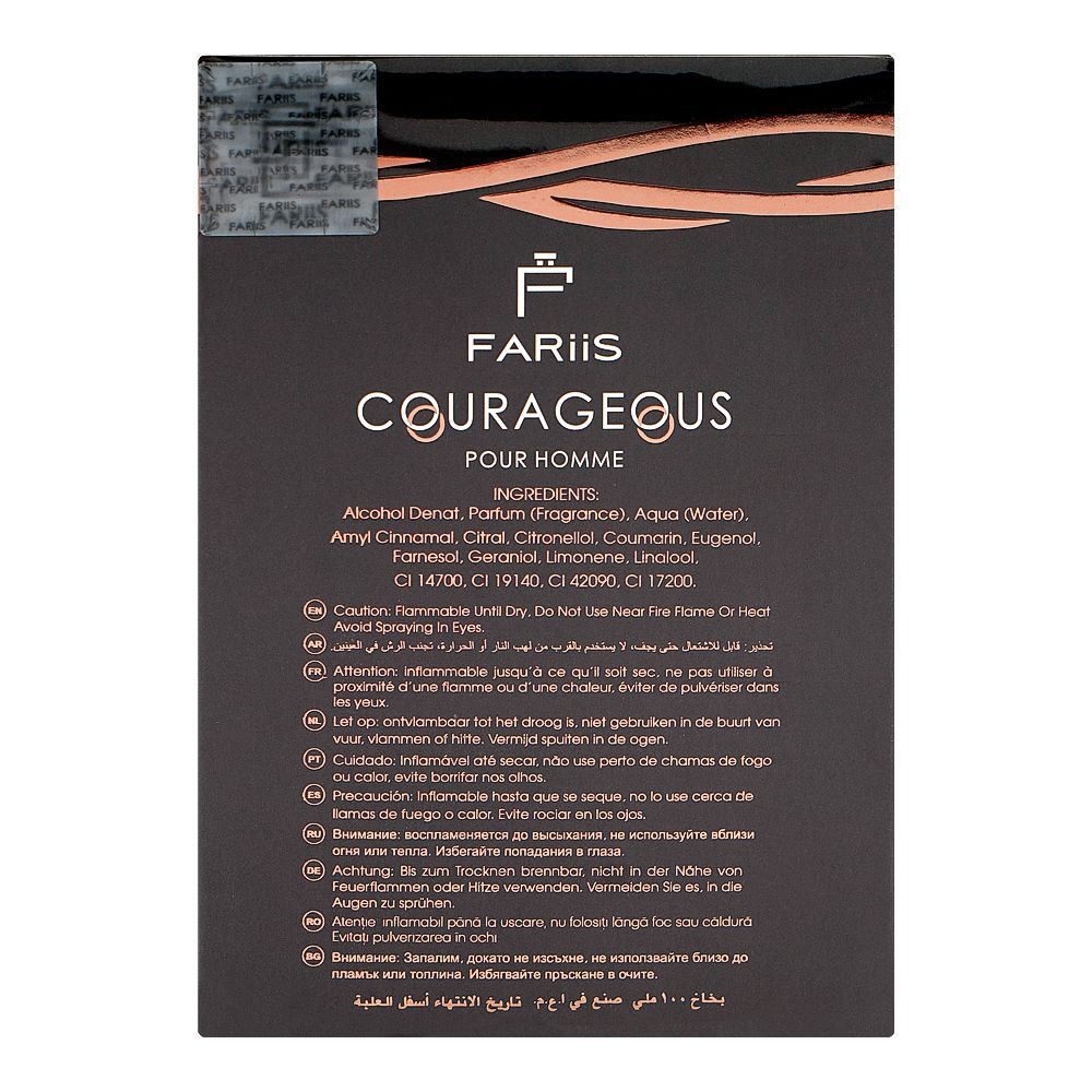Fariis Courageous Pour Homme, Eau De Parfum, 100ml | United Arab Emirates | Fragrance For Men