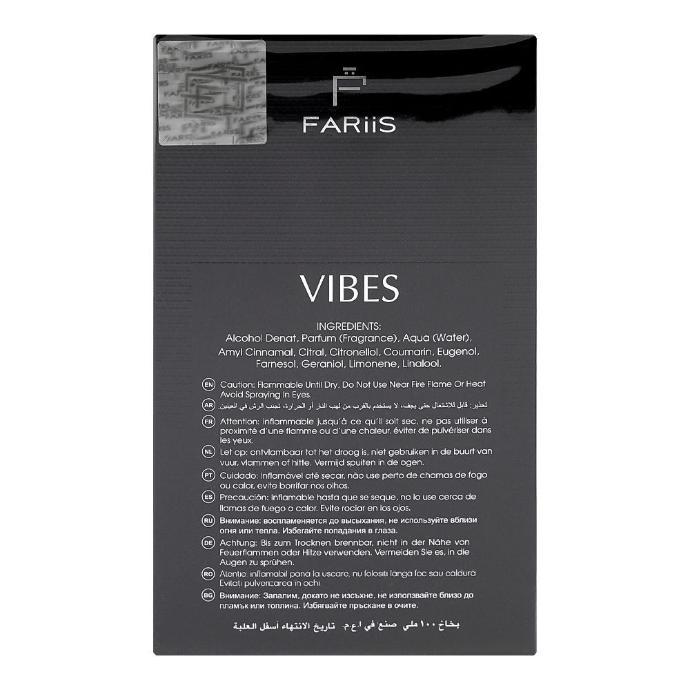 Fariis Vibes, Eau De Parfum, 100ml | United Arab Emirates | Fragrance For Men