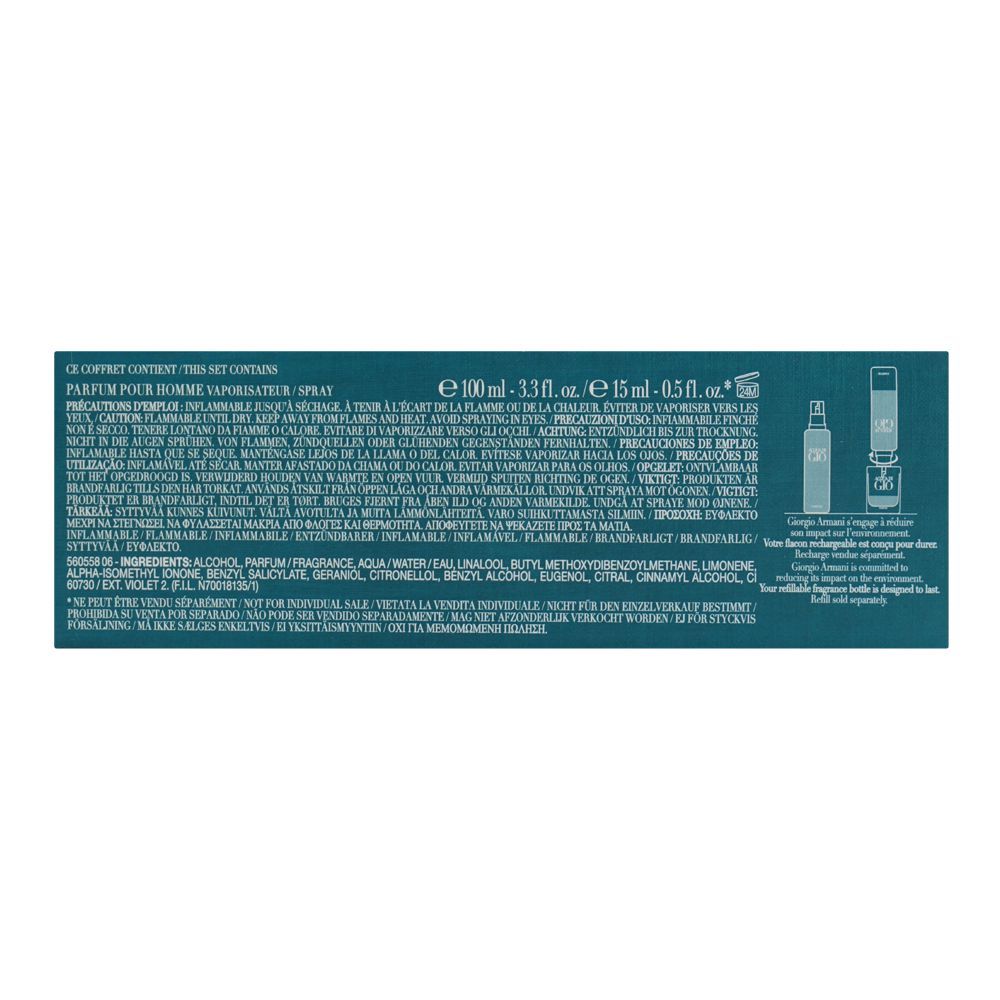 Giorgio Armani Acqua Di Gio Parfum Set, 100ml+15ml | France | Fragrance For Men