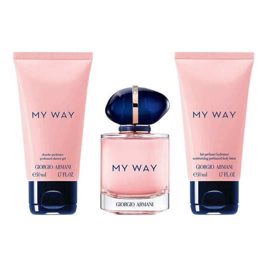 Giorgio Armani My Way Set, Eau De Parfum 50ml + Body Lotion 50ml + Shower Gel 50ml | France | Fragrance For Women