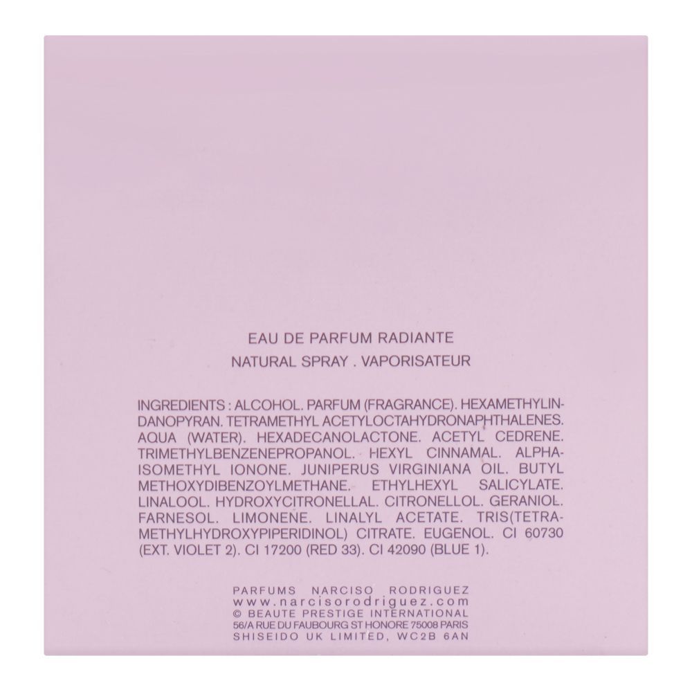Narciso Rodriguez Radiant, Eau De Parfum, 90ml | France | Fragrance For Women