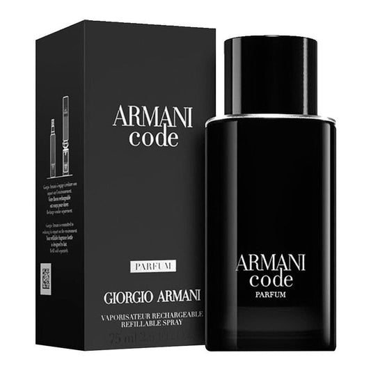 Giorgio Armani Code Men Rechargeable Refillable Spray, Eau De Toilette, 75ml | France | Fragrance For Men