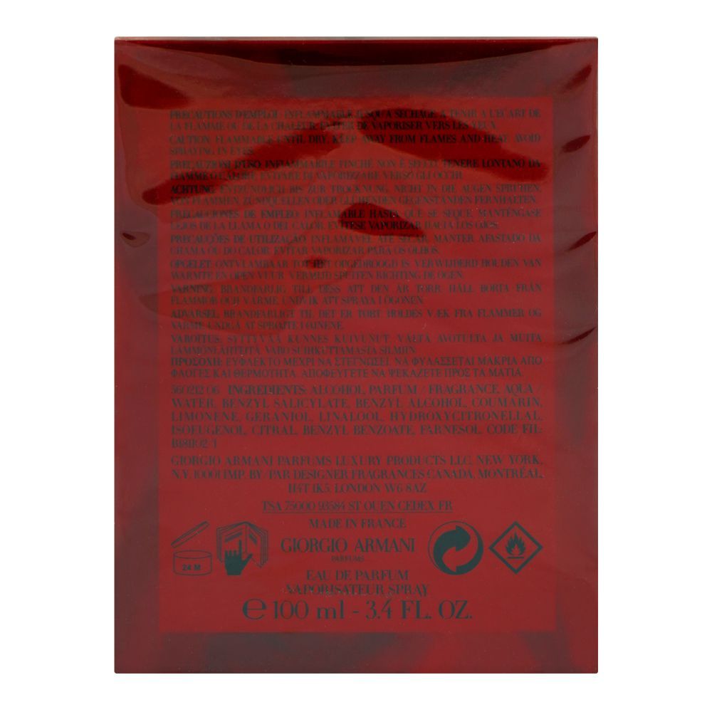 Giorgio Armani Prive Rouge Malachite, Eau De Parfum, 100ml | France | Fragrance For Men & Women