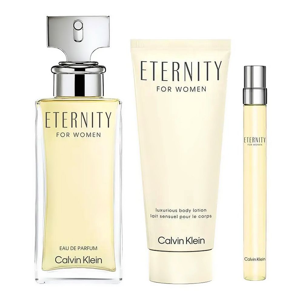Calvin Klein Eternity For Women Set, EDP 100ml + EDP 10ml + Body Lotion 100ml | Spain | Fragrance For Women