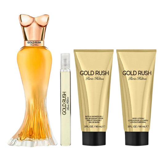 Paris Hilton Gold Rush Set, For Women, Eau De Parfum 100ml + Body Lotion 90ml + Shower Gel 90ml | United States | Fragrance For Women