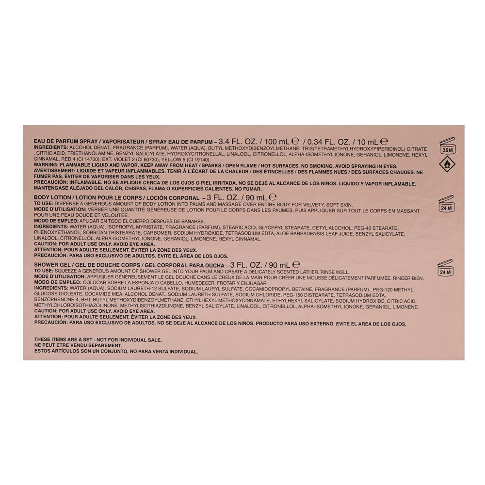 Paris Hilton Rose Rush Set, For Women, Eau De Parfum 100ml + Body Lotion 90ml + Shower Gel 90ml | United States | Fragrance For Women