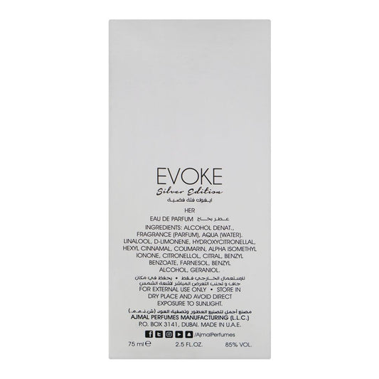 Ajmal Evoke Silver Edition, Eau De Parfum, 75ml | United Arab Emirates | Fragrance For Women