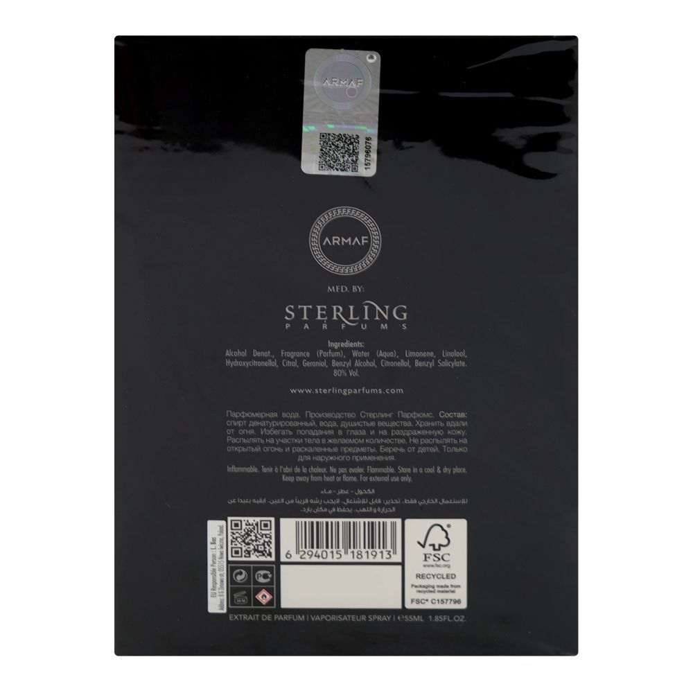 Armaf Club De Nuit Precieux I, Eau De Parfum, 55ml | United Arab Emirates | Fragrance For Men & Women