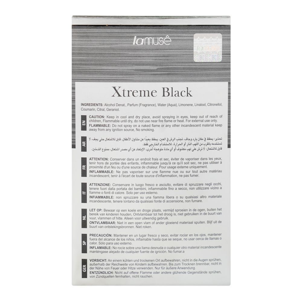 Lamuse Xtreme Black, Eau De Parfum, 100ml | United Arab Emirates | Fragrance For Men