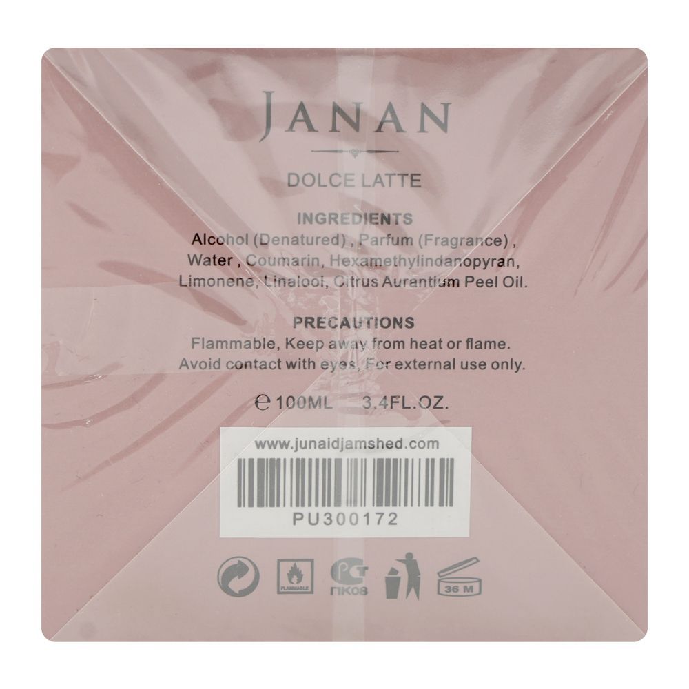 Junaid Jamshed J. Janan Dolce Latte, Eau De Parfum, 100ml | Nationwide | Fragrance For Men & Women
