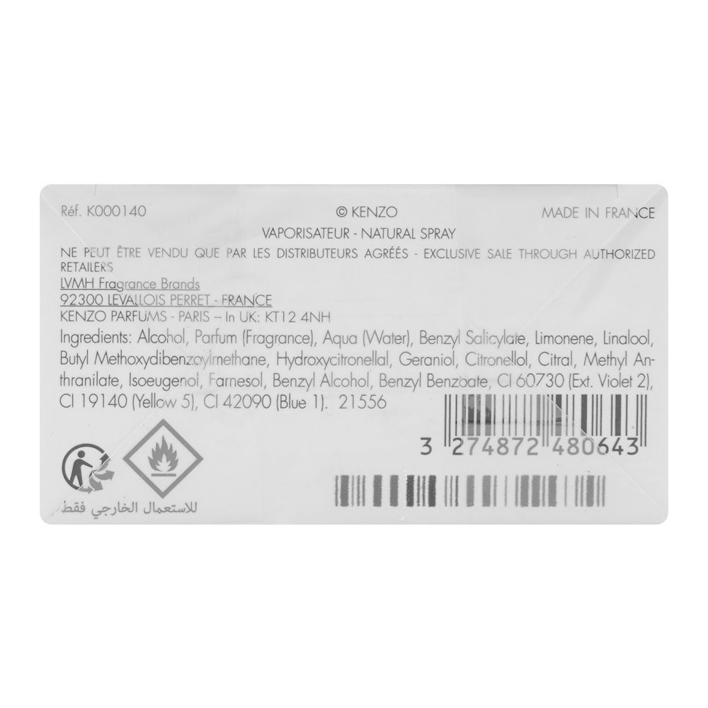 Kenzo L'Eau Pure, Eau De Parfum, 100ml | France | Fragrance For Men & Women