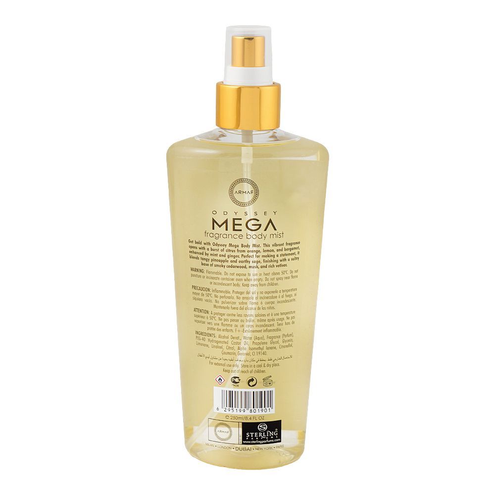 Armaf Odyssey Mega For Men Fragrance Body Mist, 250ml | United Arab Emirates | Fragrance For Men