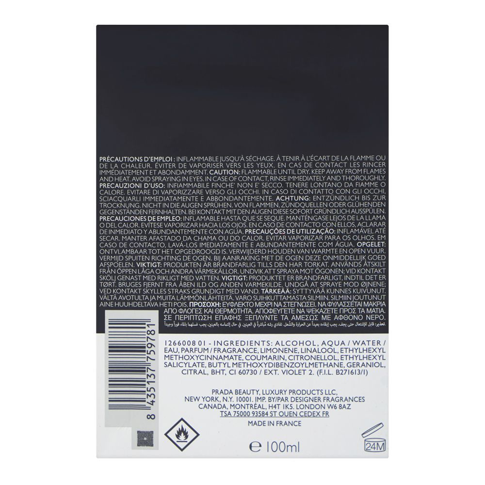 Prada Luna Rossa Carbon, Eau De Toilette, 100ml | France | Fragrance For Men