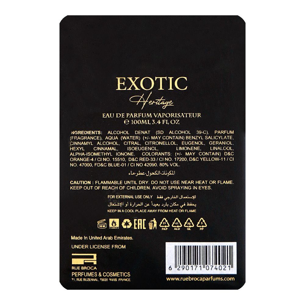 Rue Broca Exotic Heritage EDP, 100ml | United Arab Emirates | Fragrance For Men