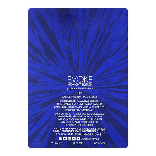 Ajmal Evoke Midnight Edition, Eau De Parfum, 90ml | United Arab Emirates | Fragrance For Men