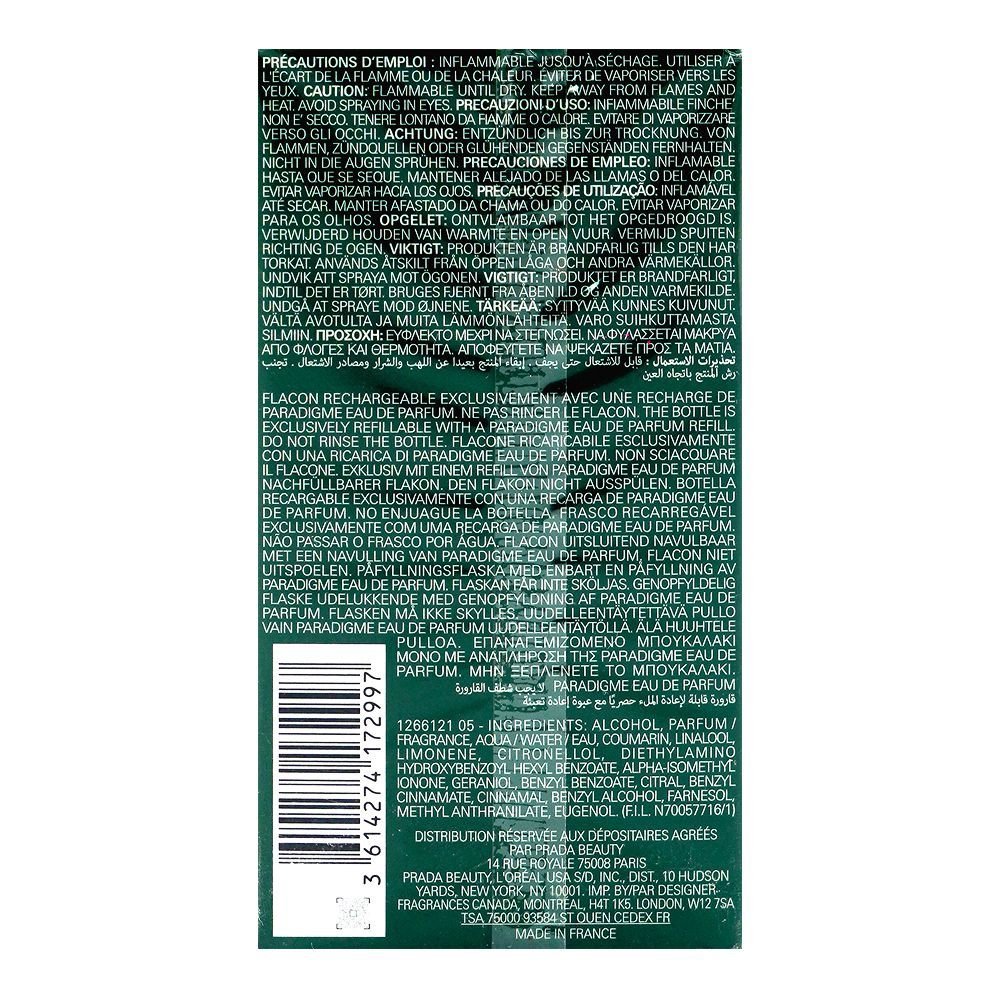 Prada Paradigme, Eau De Parfum, 100ml | France | Fragrance For Men