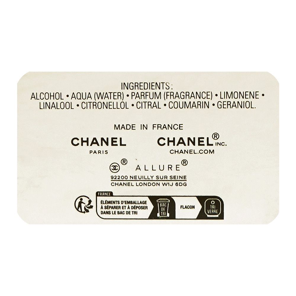 Chanel Allure Homme Edition Blanche, Eau De Parfum, 50ml | France | Fragrance For Men