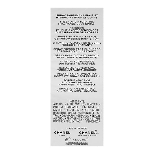 Chanel Allure Homme Sport All-Over Spray, 100ml | France | Fragrance For Men