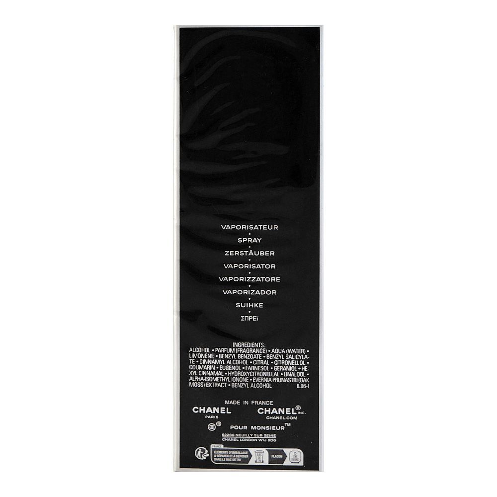 Chanel Pour Monsieur Spray, Eau De Toilette, 100ml | France | Fragrance For Men
