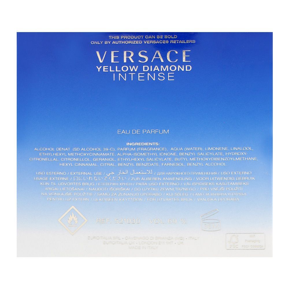 Versace Yellow Diamond Intense, Eau De Parfum, 50ml | Italy | Fragrance For Women