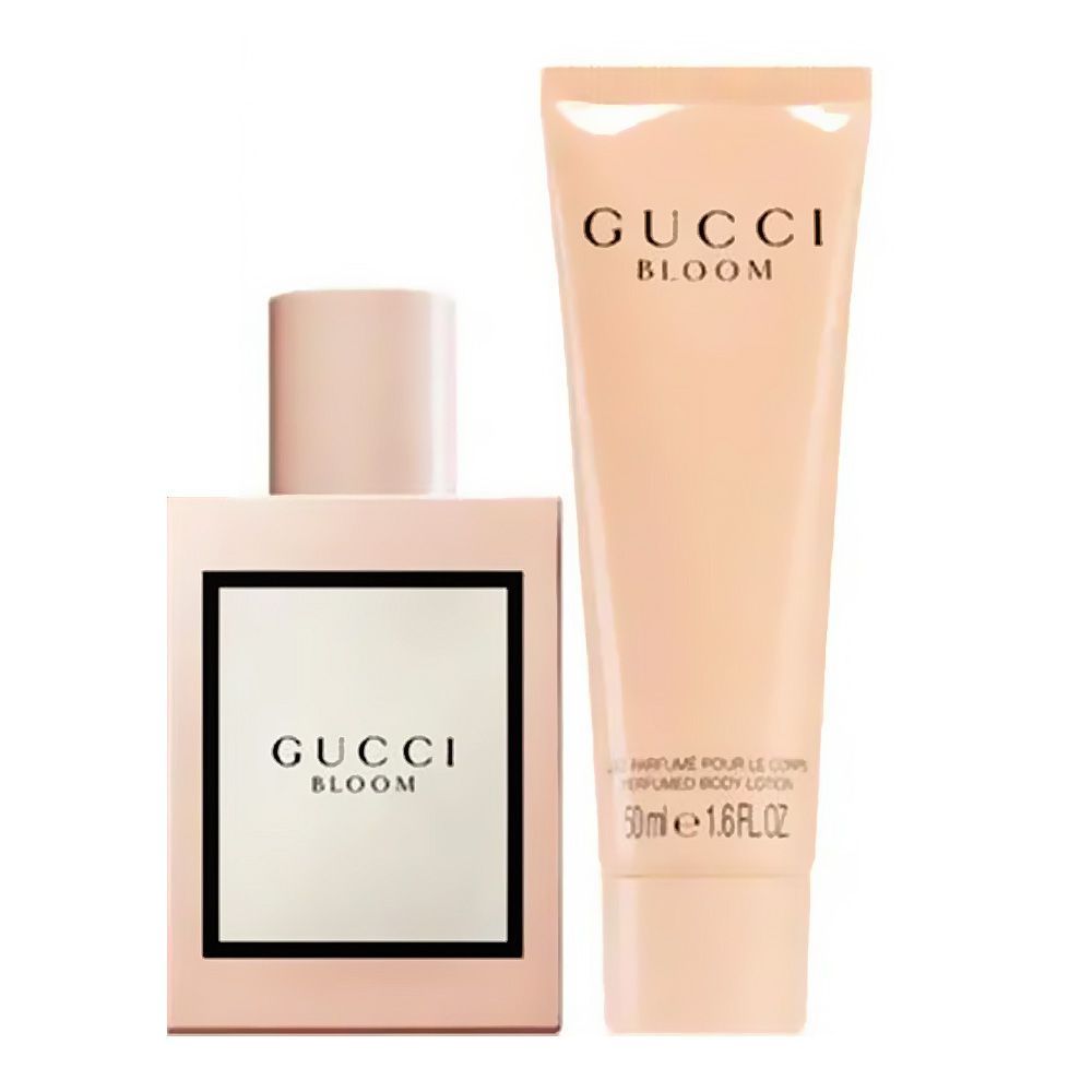 Gucci Bloom Gift Set Brown Pack For Women, EDP 50ml + Body Lotion 50ml | Spain | Fragrance For Women